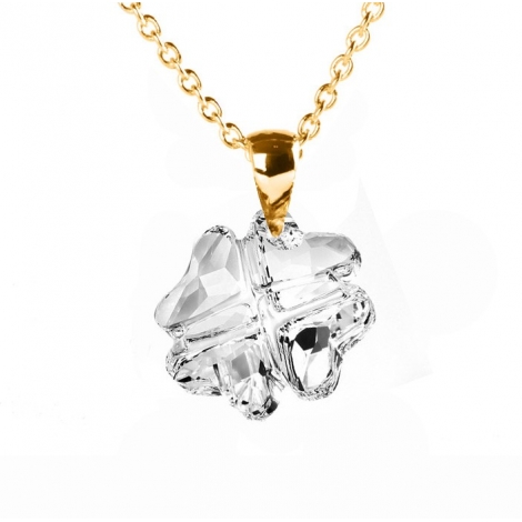 Colgante Clover Crystal Gold